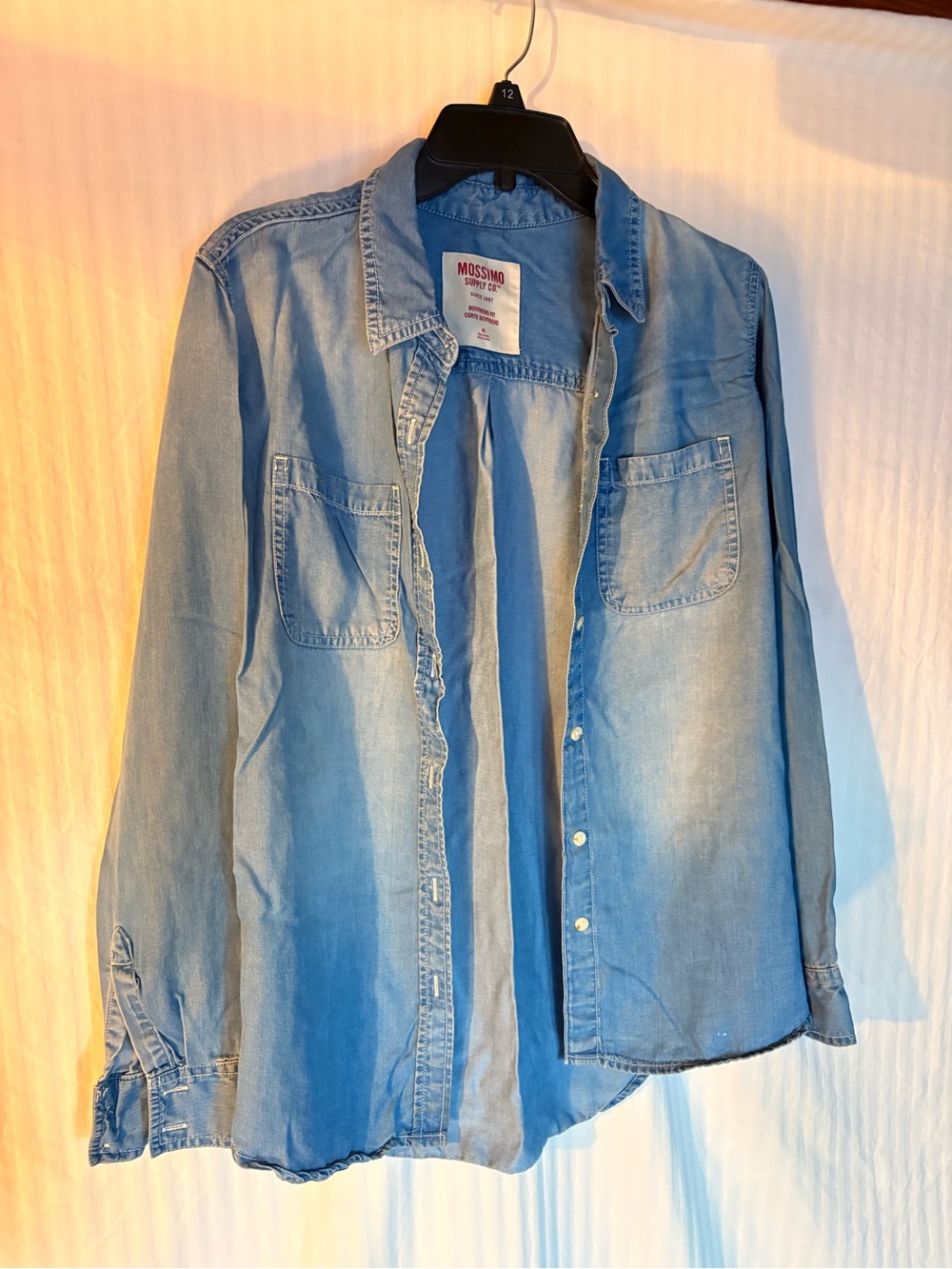 Denim Long-Sleeve Button Up Shirt